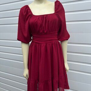 Burgundy Dress (S)